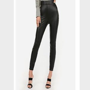 High Waisted Vegan Leather Leggings